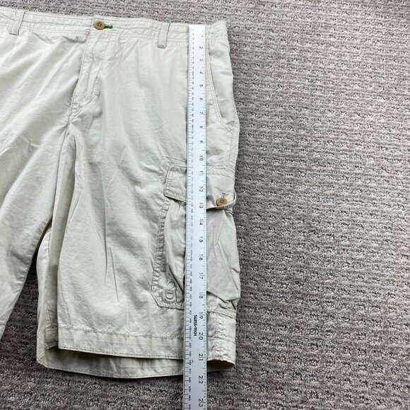 IZOD Cargo Shorts Men 36 Beige Casual Short Pants Outdoor Preppy Golf Camping - Picture 9 of 13